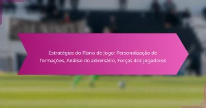 Estratégias do Plano de Jogo: Personalização de formações, Análise do adversário, Forças dos jogadores